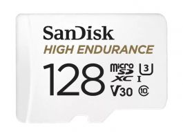 Sandisk MicroSDXC Max Endurance 128GB (V30/U3/Cl.10/R100/W40) + SD adapter memóriakártya (186474)